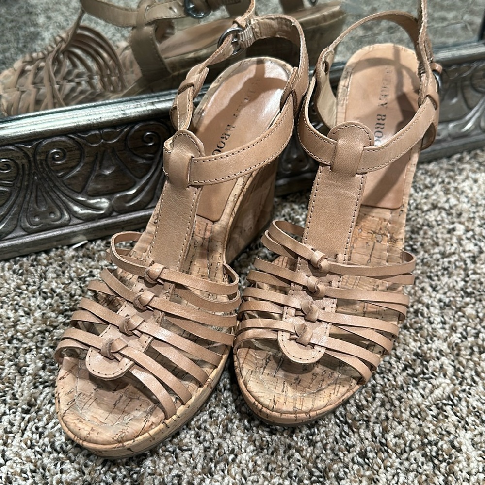 Tan heel wedges